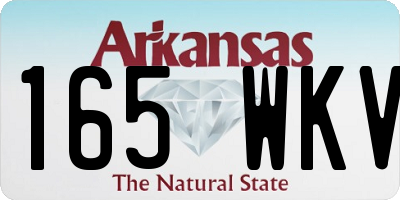 AR license plate 165WKV
