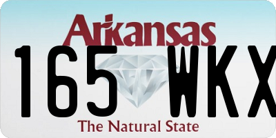 AR license plate 165WKX