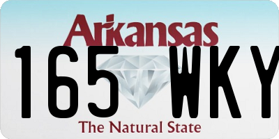 AR license plate 165WKY