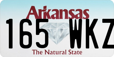 AR license plate 165WKZ