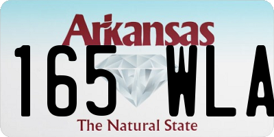 AR license plate 165WLA