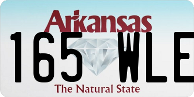 AR license plate 165WLE