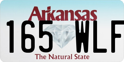 AR license plate 165WLF