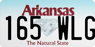 AR license plate 165WLG