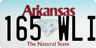 AR license plate 165WLI