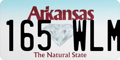AR license plate 165WLM