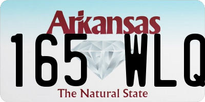 AR license plate 165WLQ