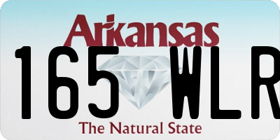 AR license plate 165WLR