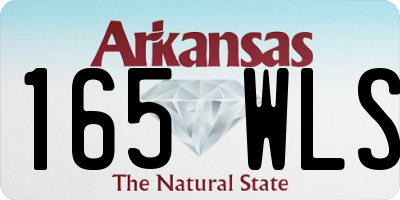 AR license plate 165WLS