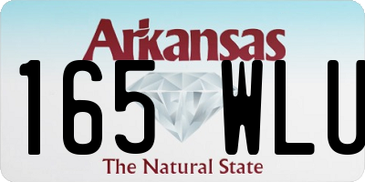 AR license plate 165WLU