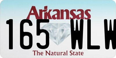 AR license plate 165WLW