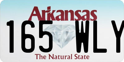 AR license plate 165WLY