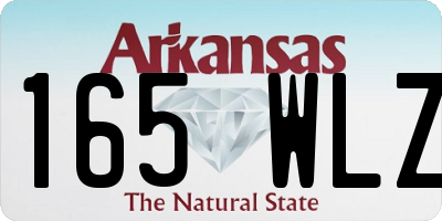 AR license plate 165WLZ