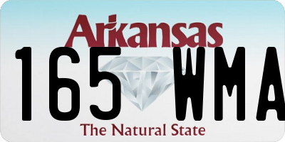 AR license plate 165WMA