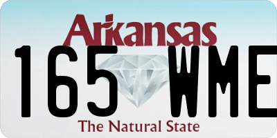 AR license plate 165WME