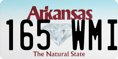 AR license plate 165WMI
