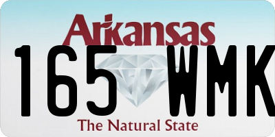 AR license plate 165WMK