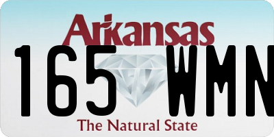 AR license plate 165WMN