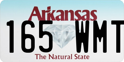 AR license plate 165WMT