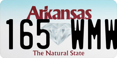 AR license plate 165WMW