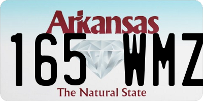 AR license plate 165WMZ
