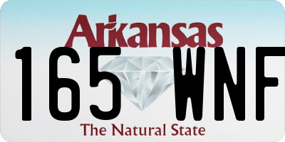 AR license plate 165WNF