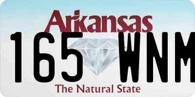 AR license plate 165WNM