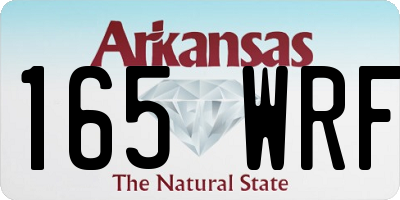 AR license plate 165WRF