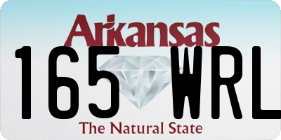 AR license plate 165WRL