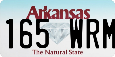 AR license plate 165WRM