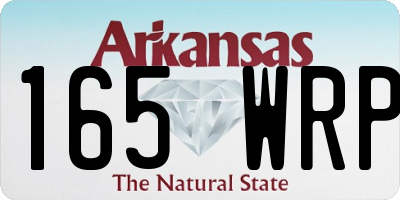 AR license plate 165WRP
