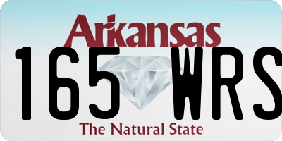 AR license plate 165WRS