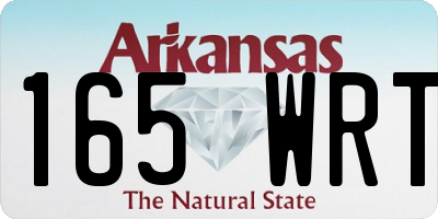AR license plate 165WRT
