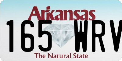 AR license plate 165WRV