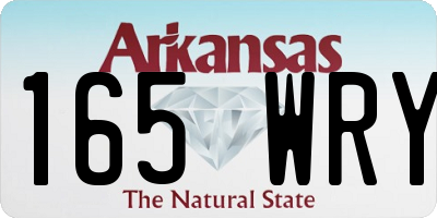 AR license plate 165WRY