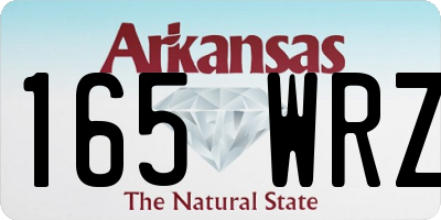 AR license plate 165WRZ
