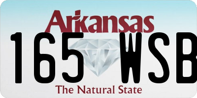AR license plate 165WSB