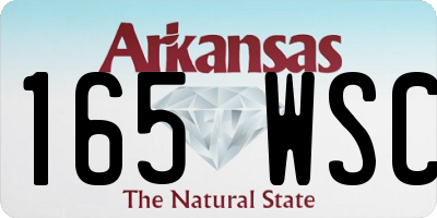 AR license plate 165WSC