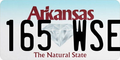 AR license plate 165WSE