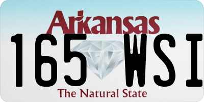 AR license plate 165WSI
