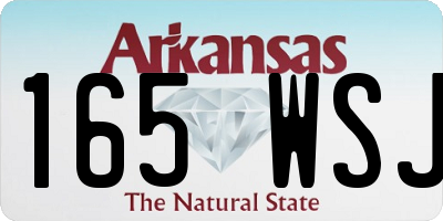 AR license plate 165WSJ