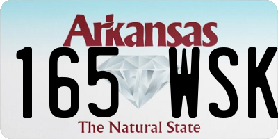 AR license plate 165WSK