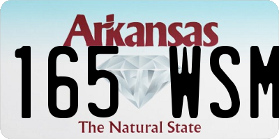 AR license plate 165WSM