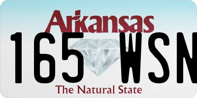 AR license plate 165WSN
