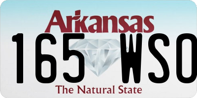 AR license plate 165WSO