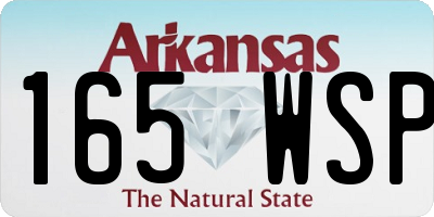 AR license plate 165WSP