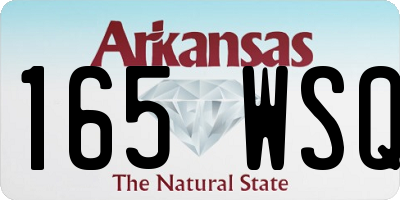 AR license plate 165WSQ