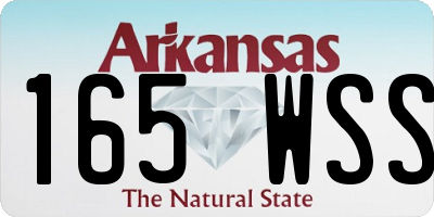 AR license plate 165WSS