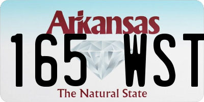 AR license plate 165WST