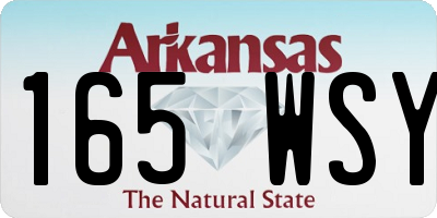 AR license plate 165WSY